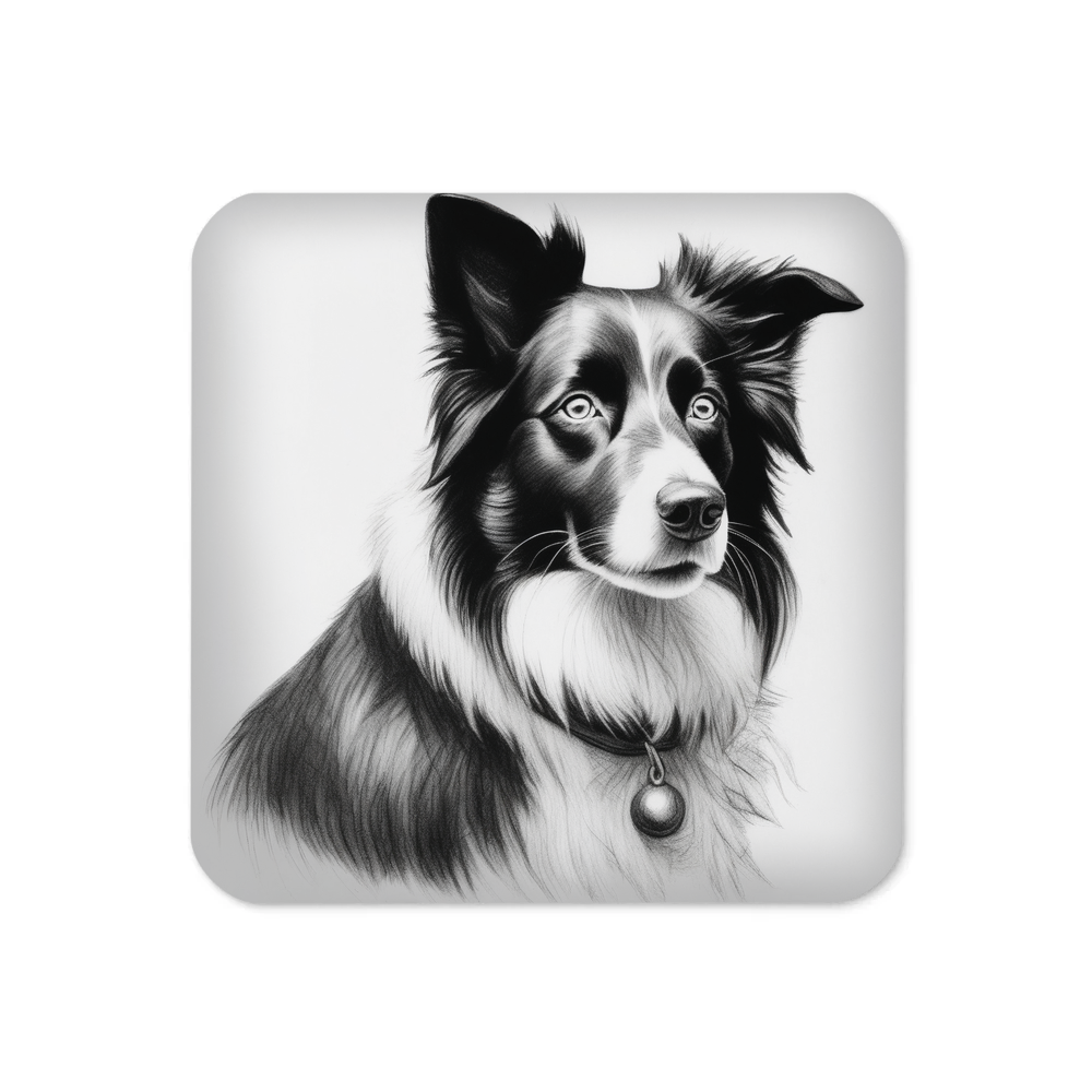 PugMug Custom Border Collie Coaster