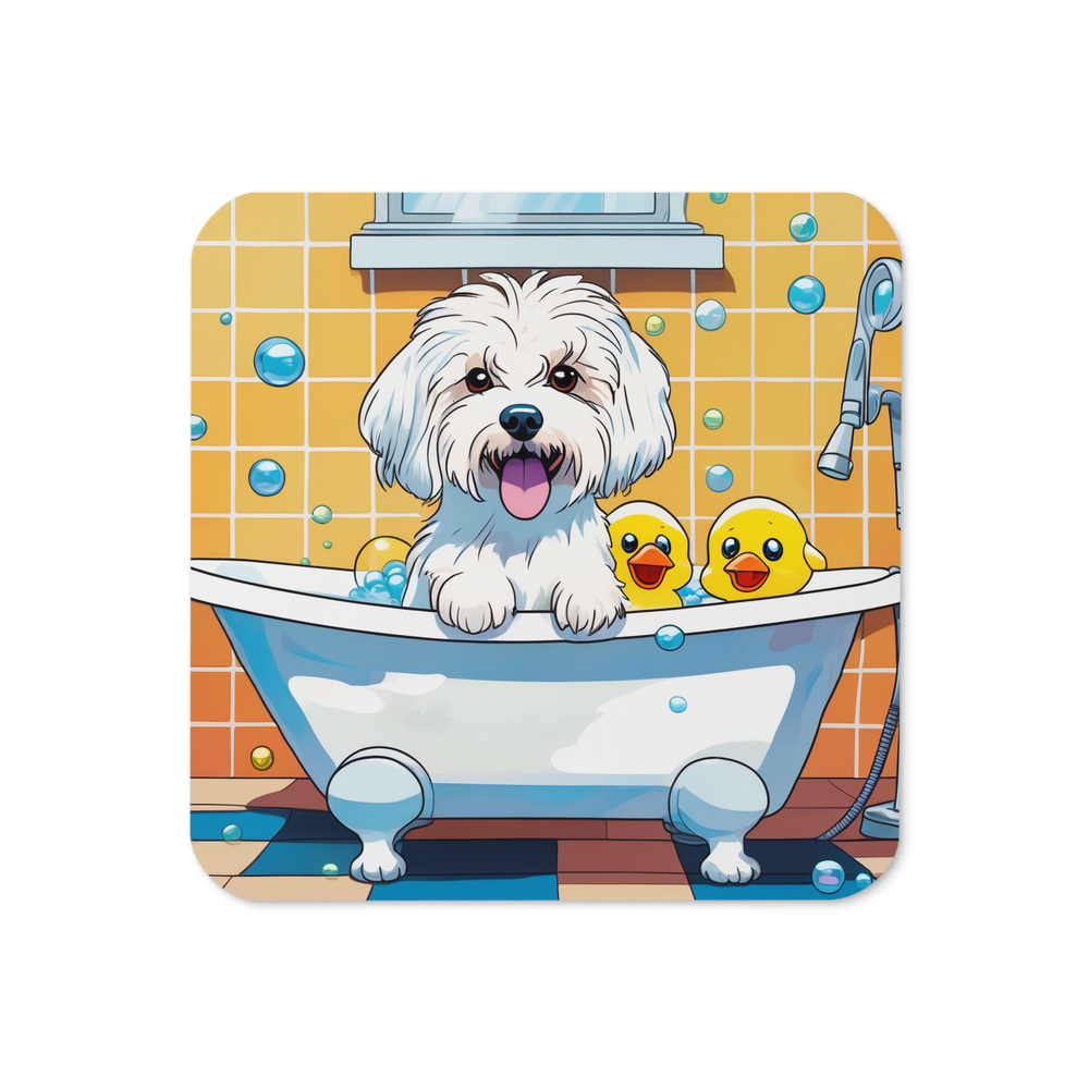 PugMug Custom White Havanese Dog Coaster