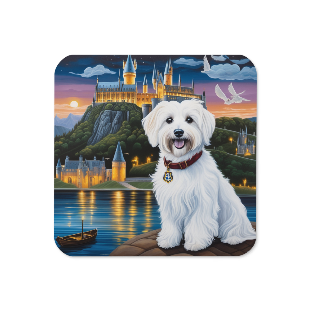 PugMug Custom White Havanese Dog Coaster