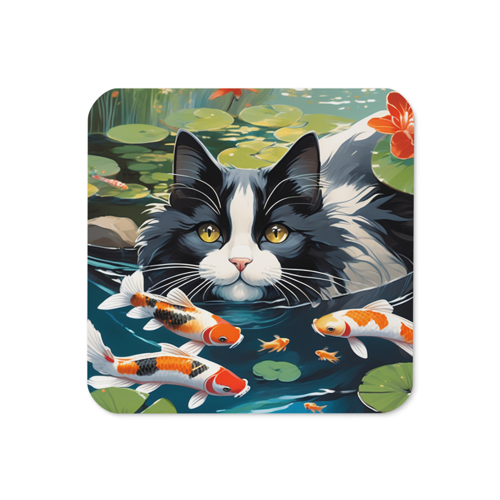 PugMug Custom Black Ragdoll Cat Coaster