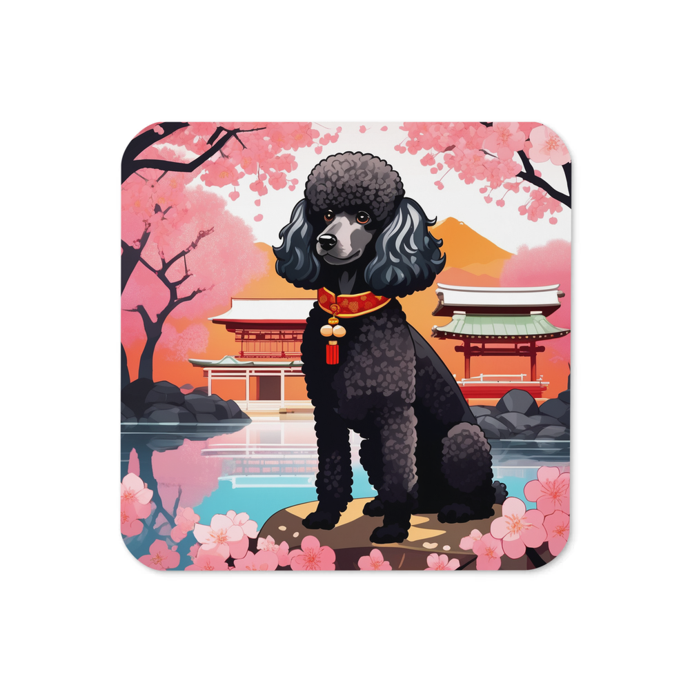 PugMug Custom Black Poodle Coaster
