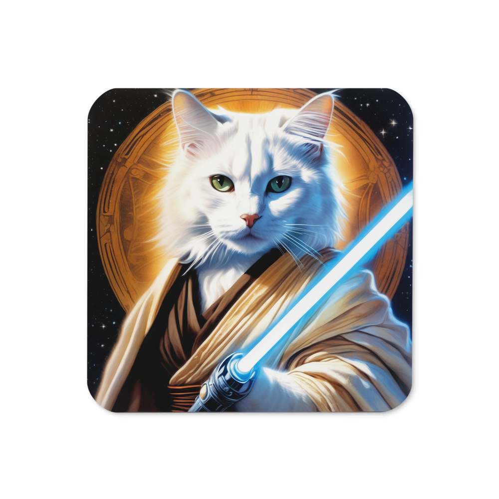 PugMug Custom White Companion Cat Coaster