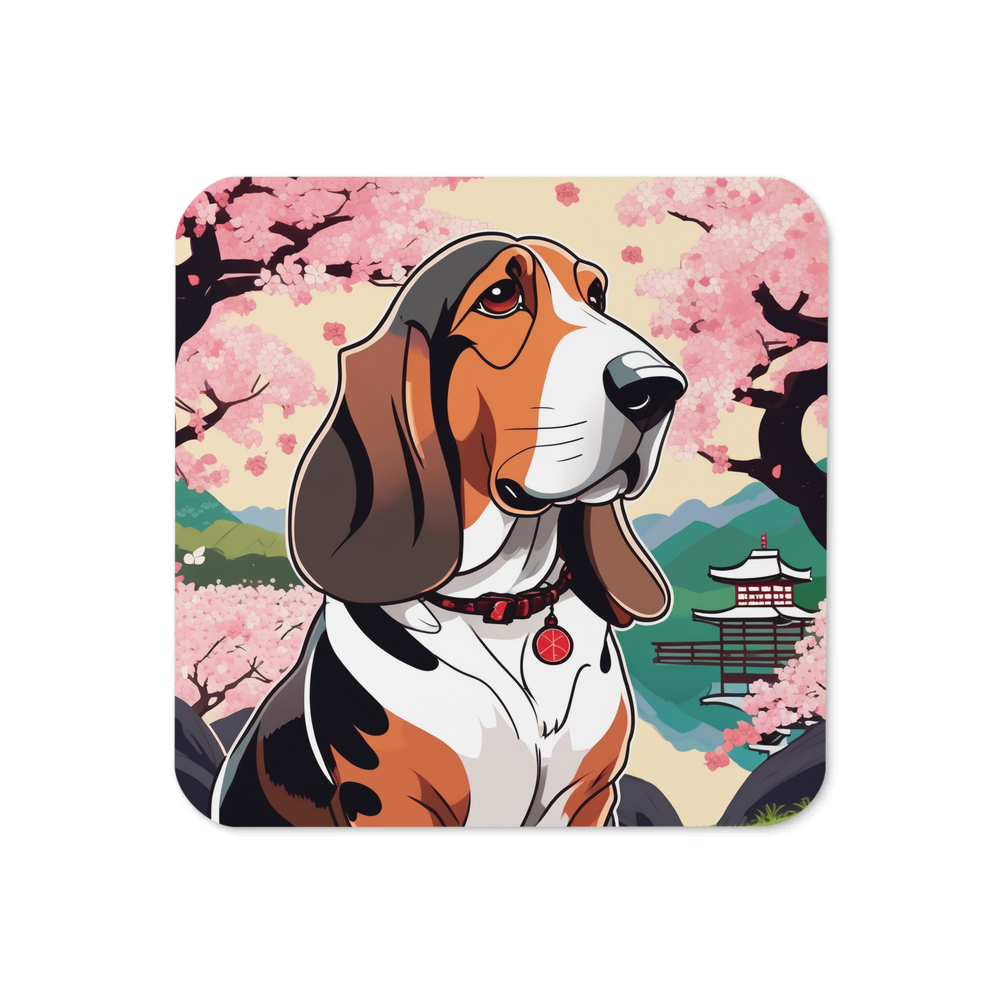 PugMug Custom Basset Hound Coaster