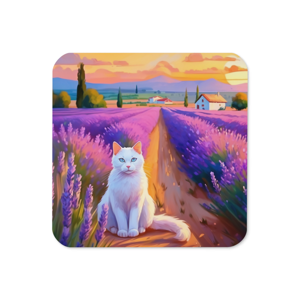 PugMug Custom White Companion Cat Coaster
