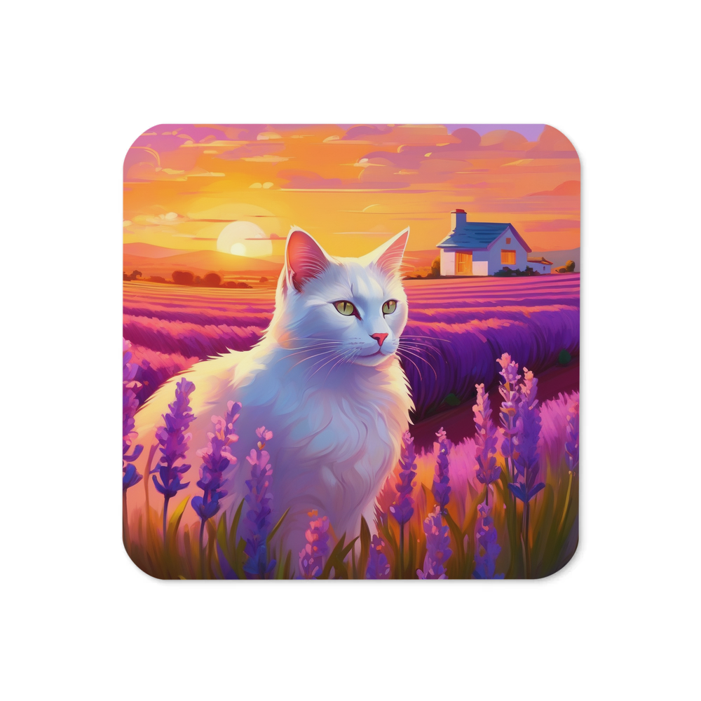 PugMug Custom White Companion Cat Coaster