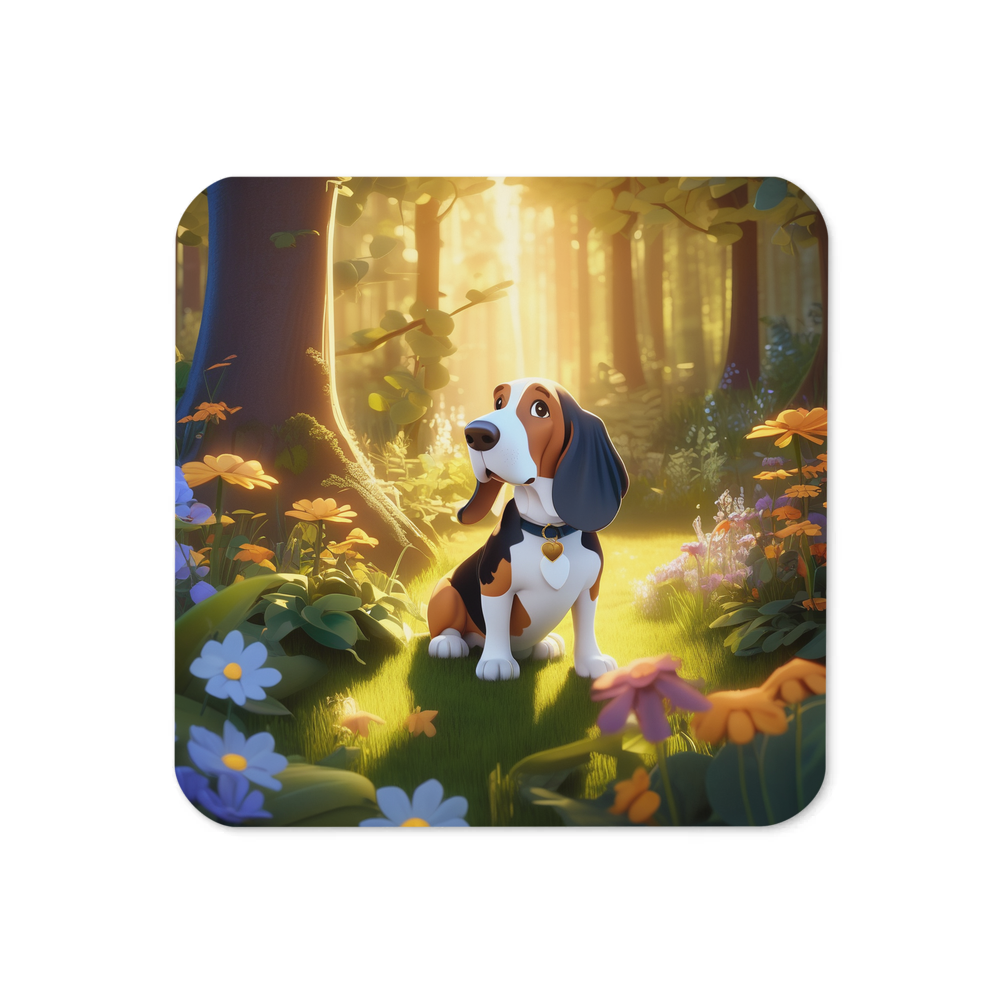 PugMug Custom Basset Hound Coaster