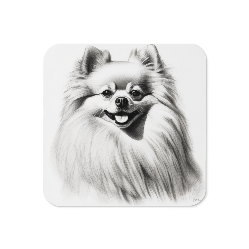 PugMug Custom White Pomeranian Coaster