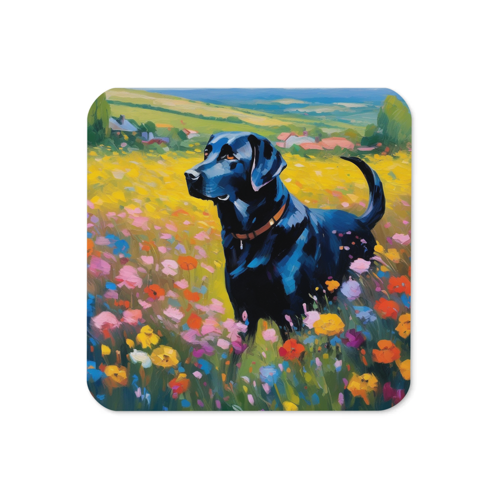 PugMug Custom Black Labrador Retriever Coaster