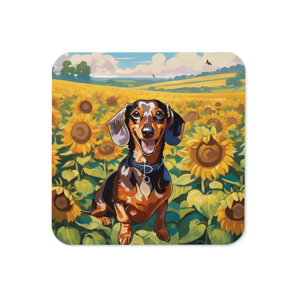 PugMug Custom Tan Dachshund Coaster