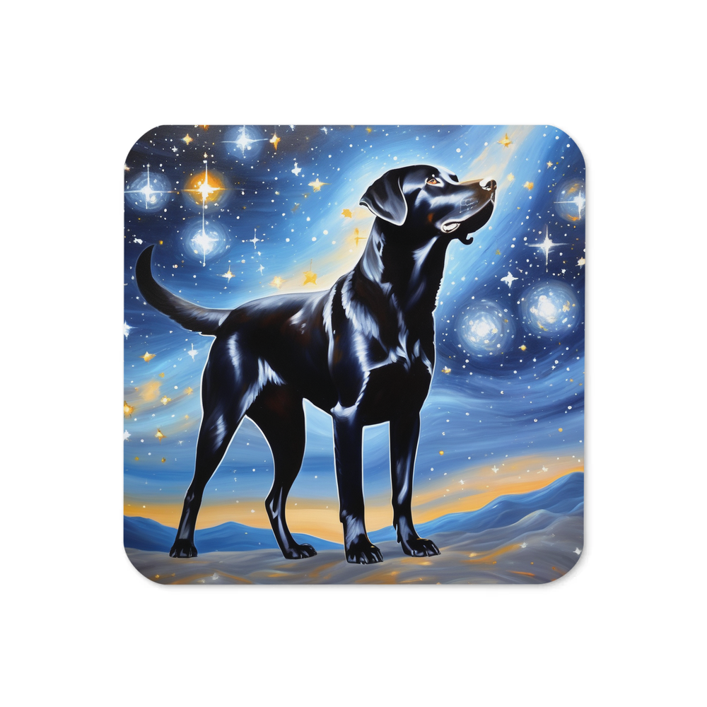 PugMug Custom Black Labrador Retriever Coaster