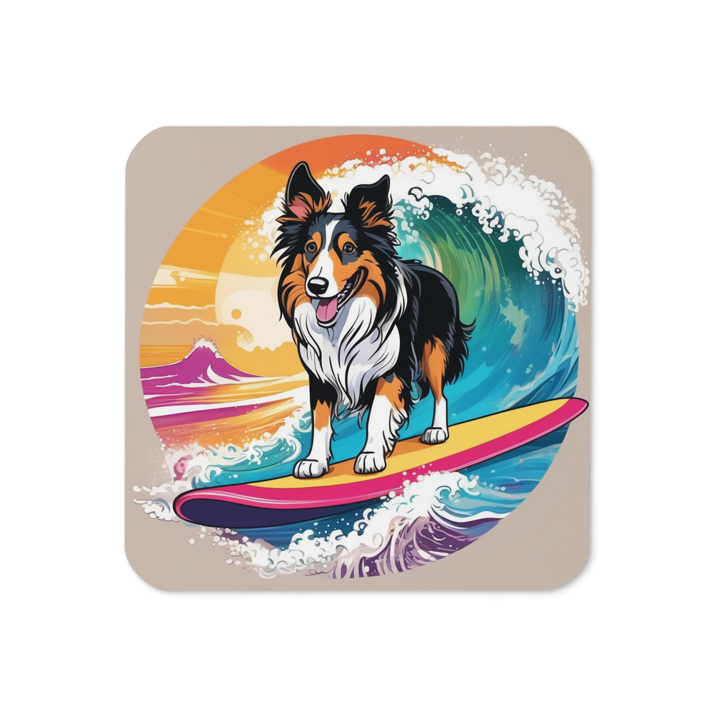 PugMug Custom Collie Coaster