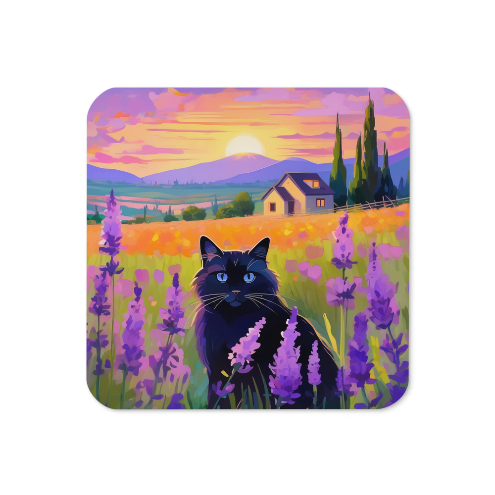 PugMug Custom Black Ragdoll Cat Coaster