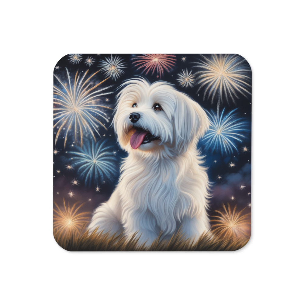 PugMug Custom White Havanese Dog Coaster