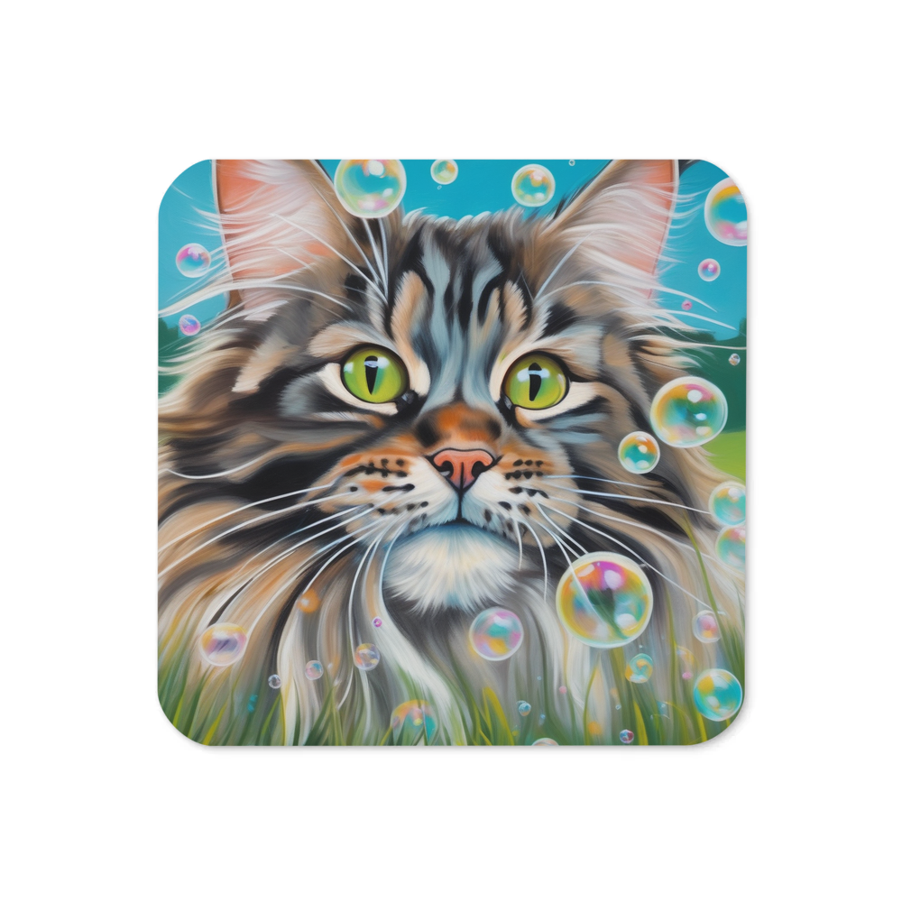 PugMug Custom Tabby Maine Coon Cat Coaster