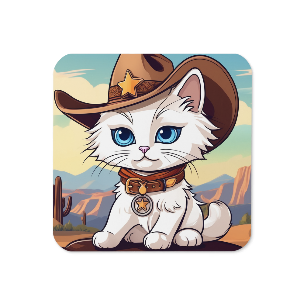 PugMug Custom White Ragdoll Cat Coaster