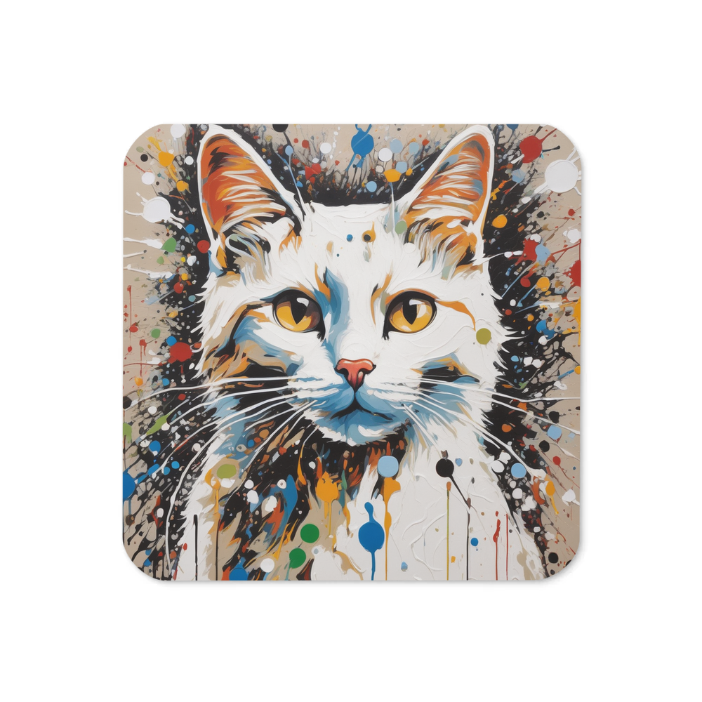 PugMug Custom White Companion Cat Coaster