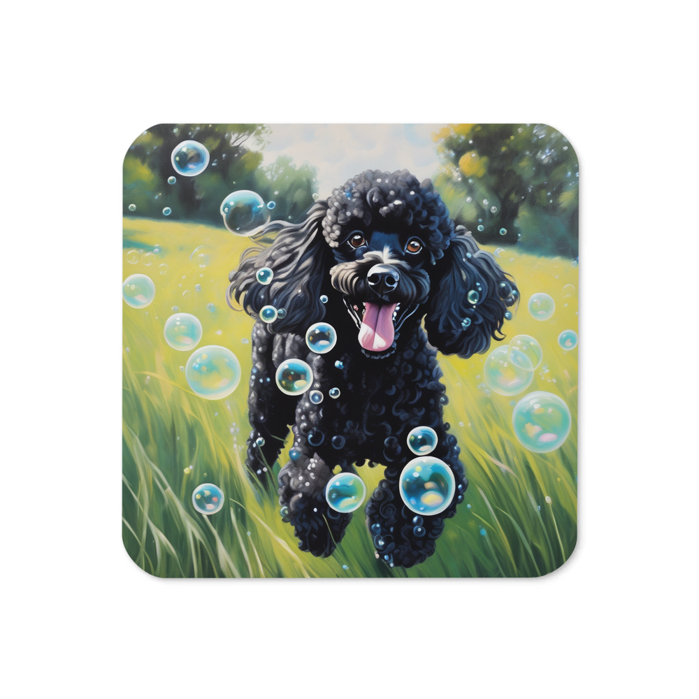 PugMug Custom Black Poodle Coaster
