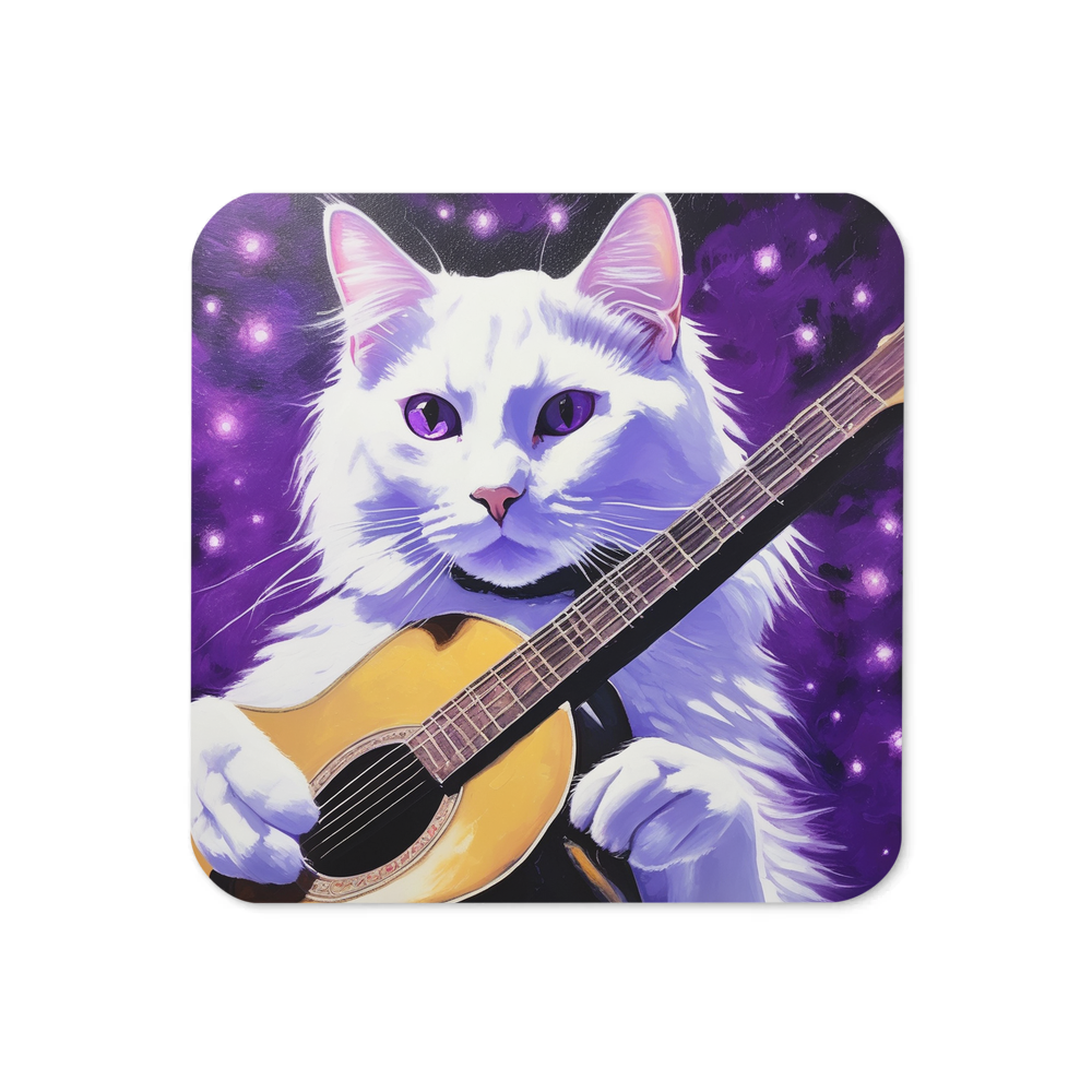 PugMug Custom White Companion Cat Coaster