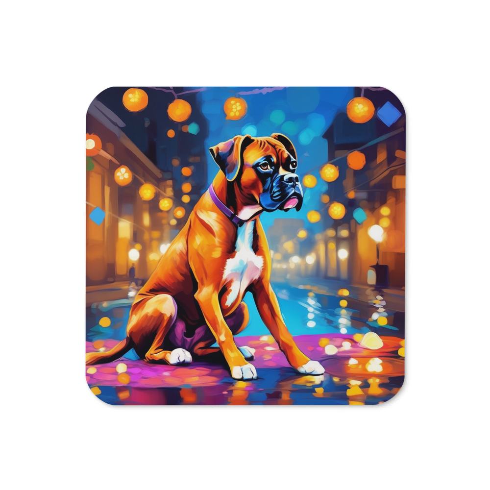 PugMug Custom Boxer Dog Coaster