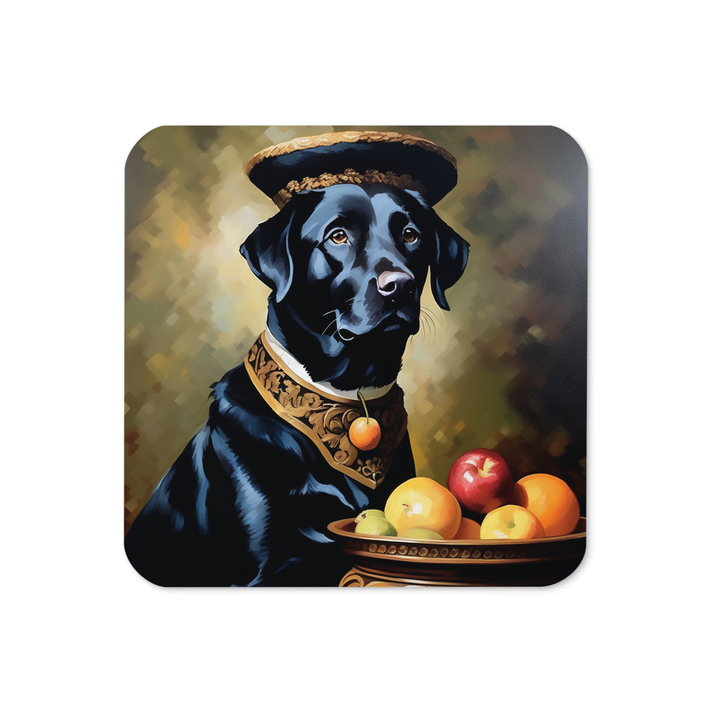 PugMug Custom Black Labrador Retriever Coaster