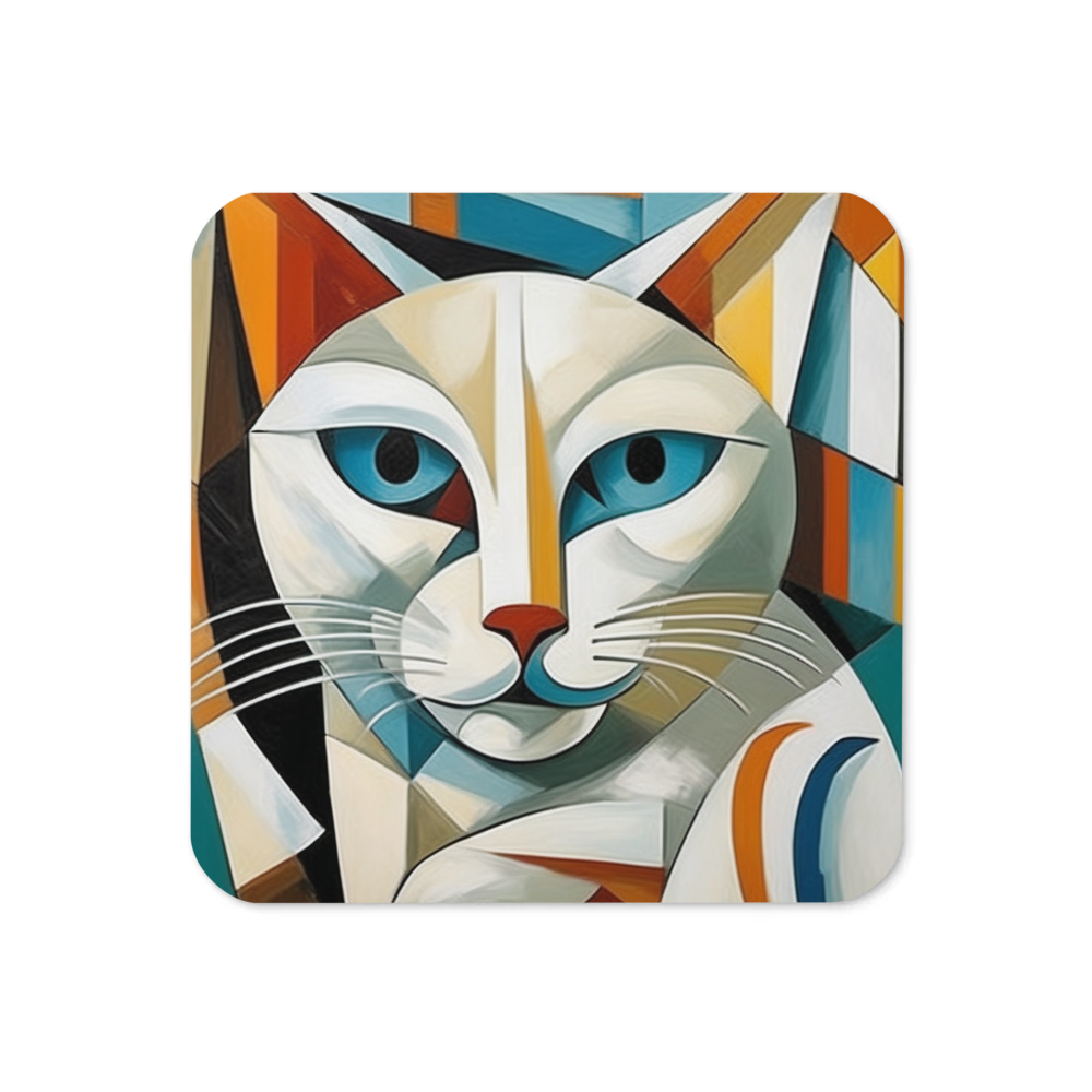 PugMug Custom White Companion Cat Coaster