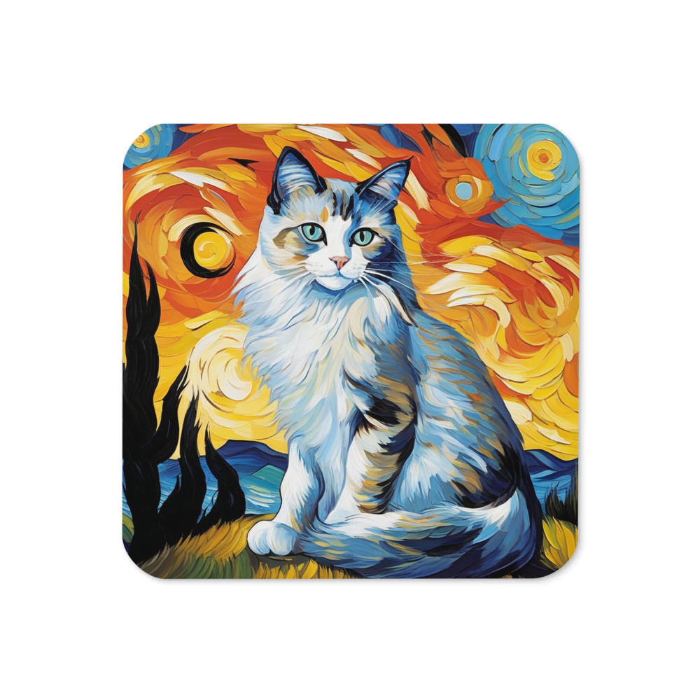PugMug Custom Tabby Ragdoll Cat Coaster