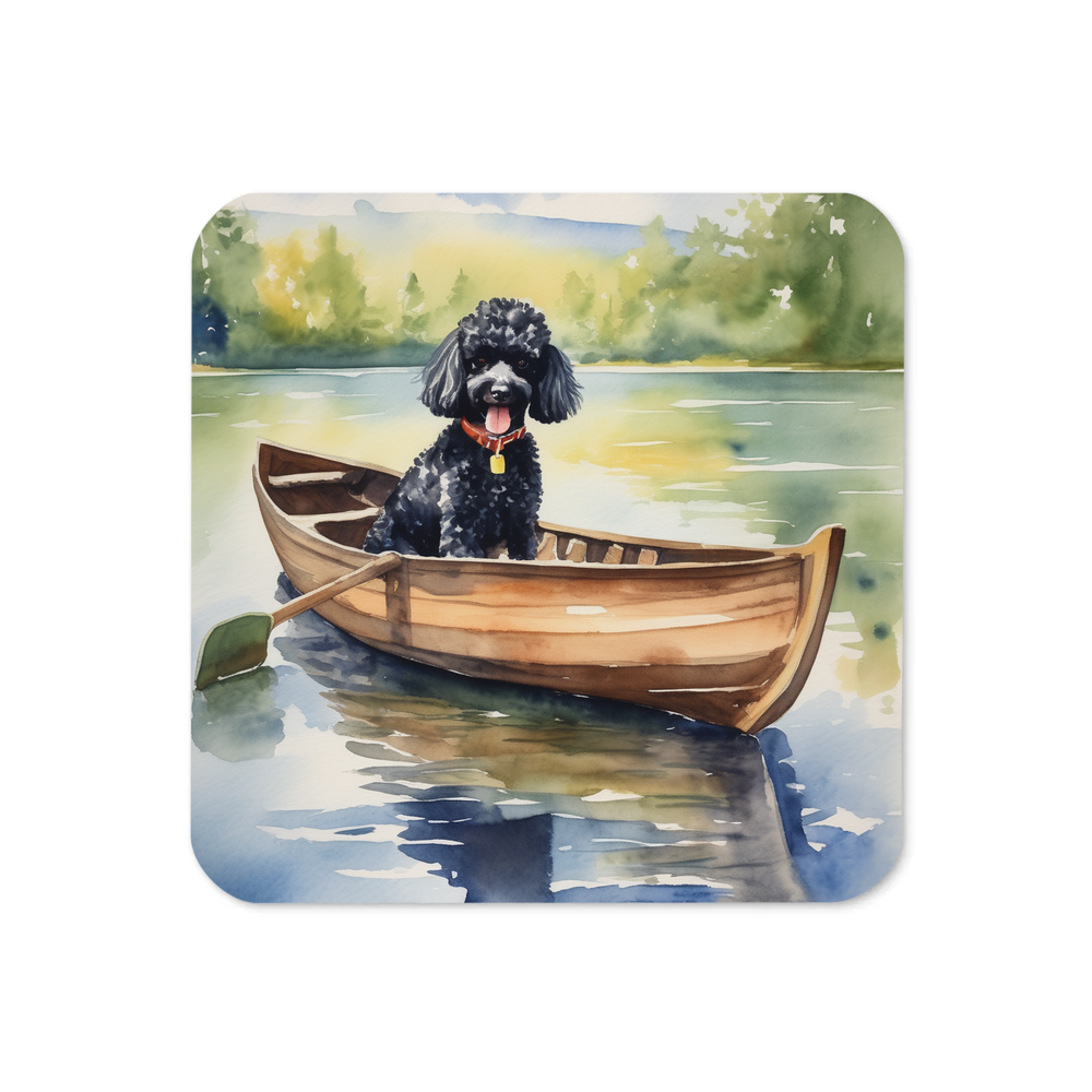 PugMug Custom Black Poodle Coaster