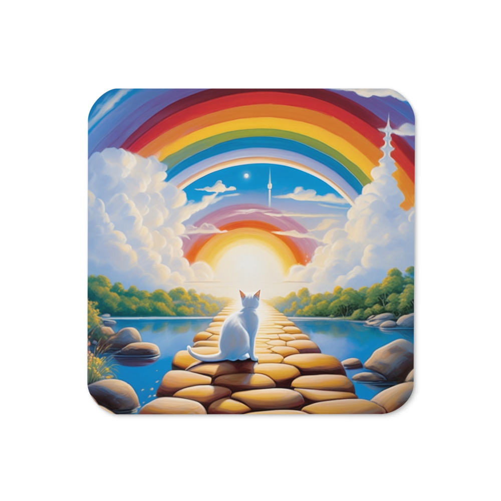 PugMug Custom White Companion Cat Coaster