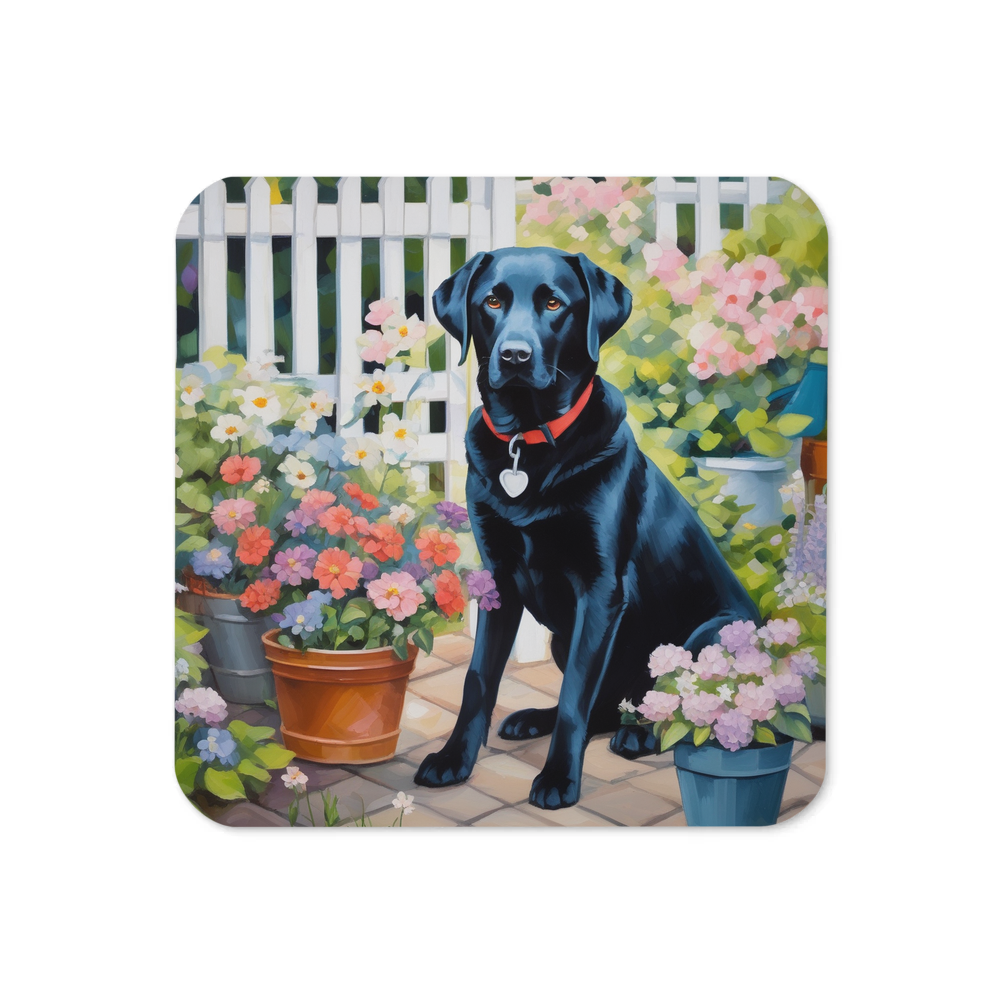 PugMug Custom Black Labrador Retriever Coaster