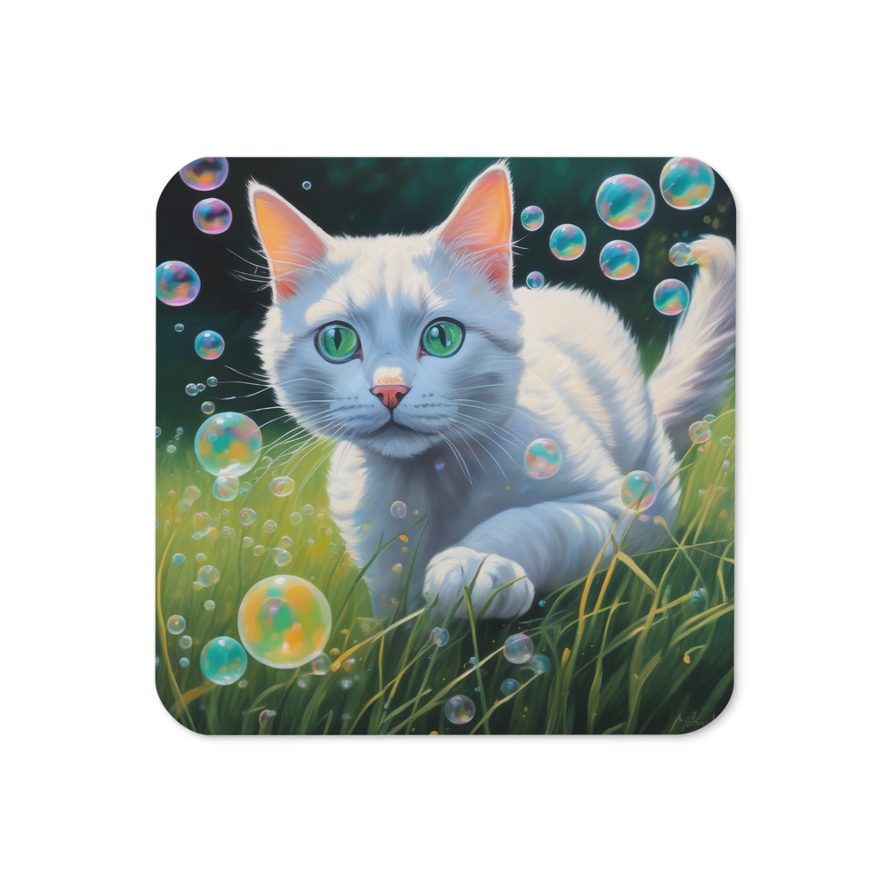 PugMug Custom White Companion Cat Coaster