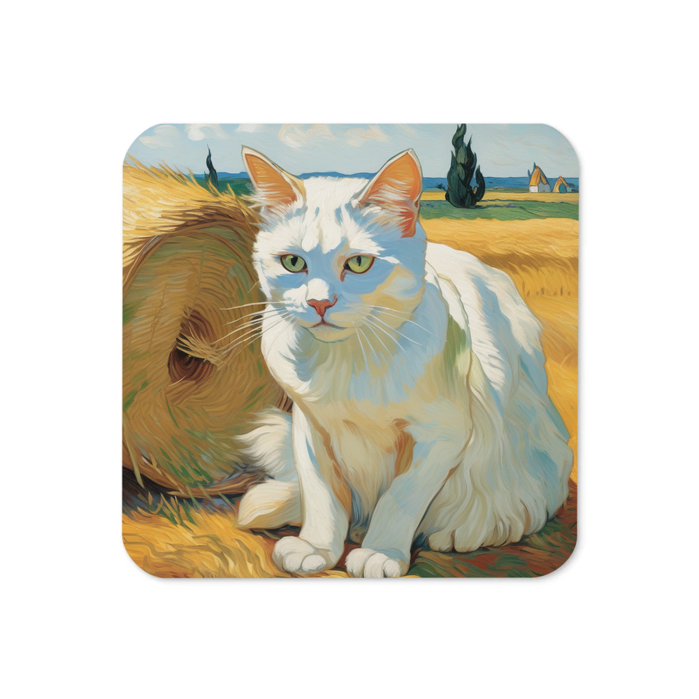 PugMug Custom White Companion Cat Coaster