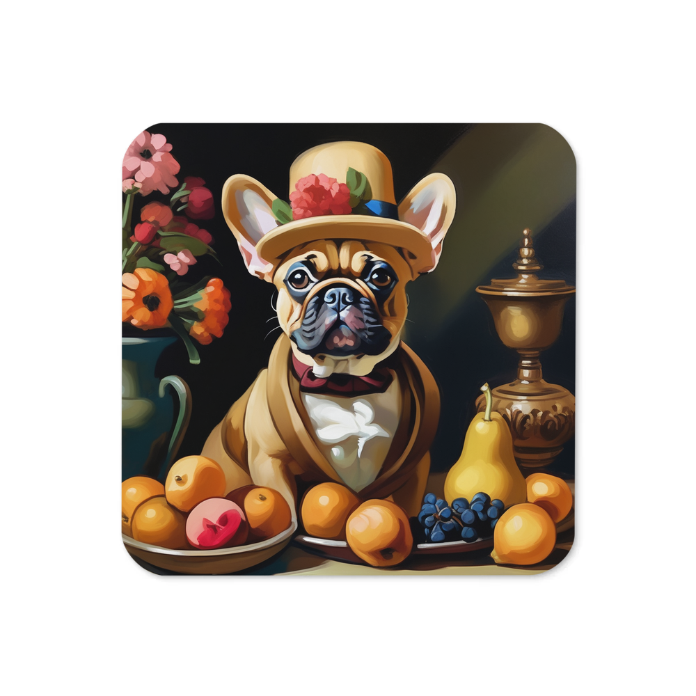 PugMug Custom Tan French Bulldog Coaster