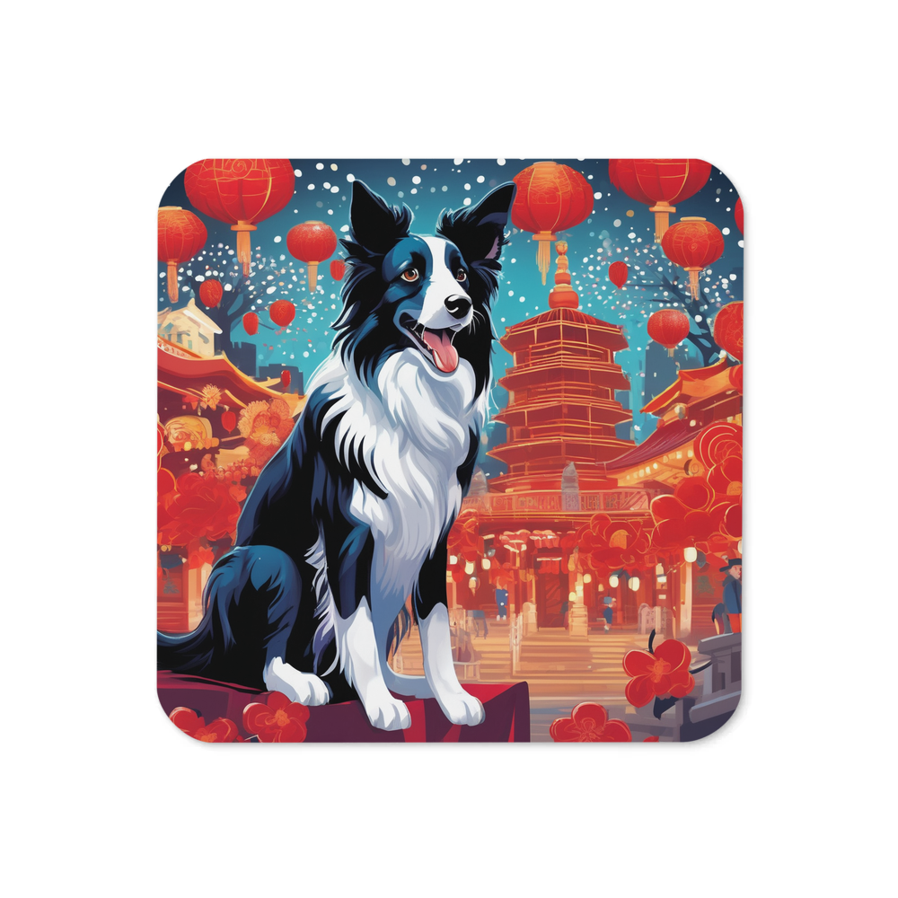 PugMug Custom Border Collie Coaster