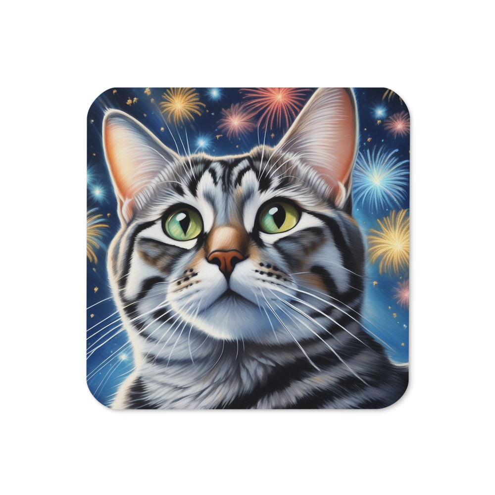 PugMug Custom Tabby American Shorthair Cat Coaster