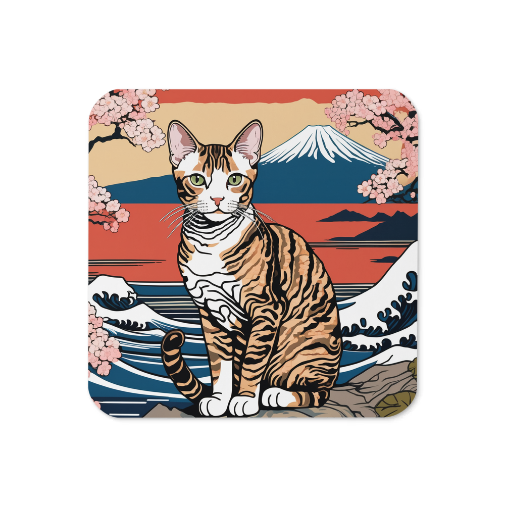 PugMug Custom Tabby Devon Rex Cat Coaster