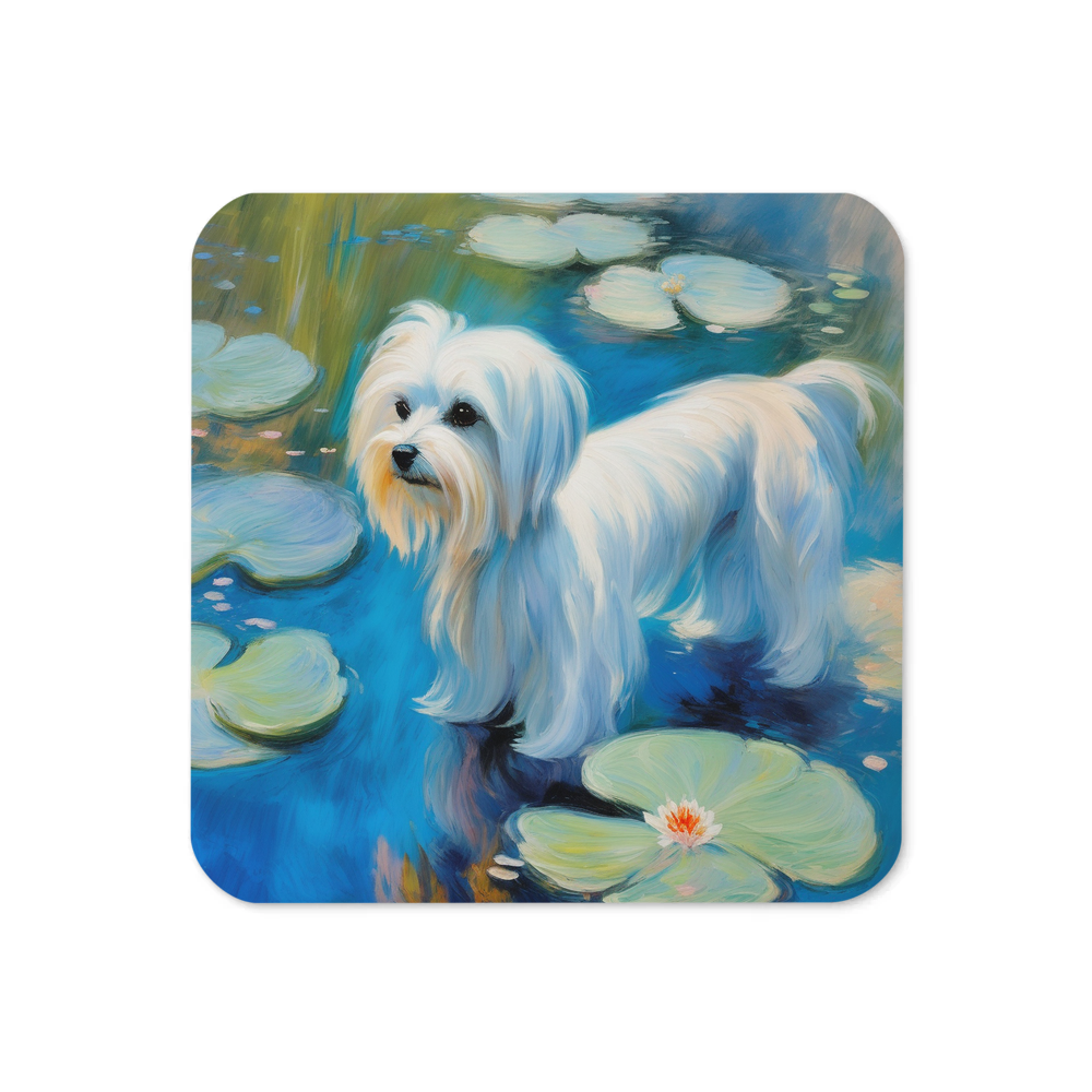 PugMug Custom Maltese Dog Coaster