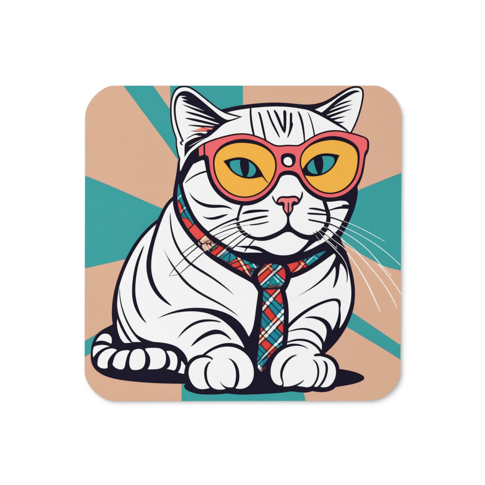 PugMug Custom Tabby Scottish Fold Cat Coaster