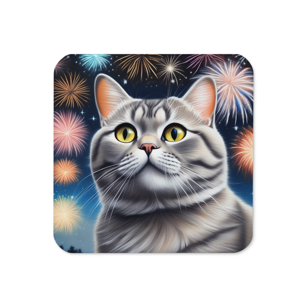 PugMug Custom Tabby British Shorthair Cat Coaster