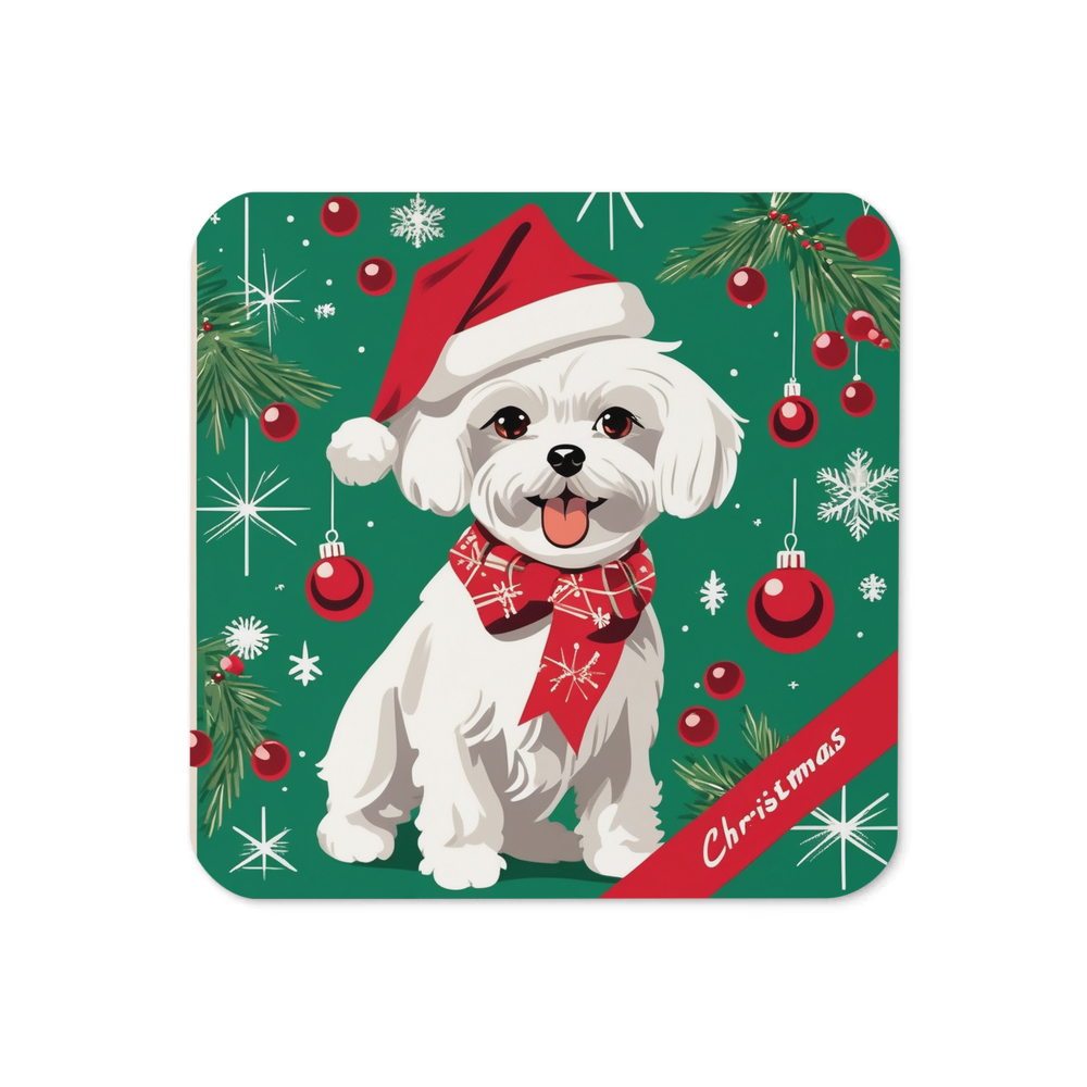 PugMug Custom Maltese Dog Coaster
