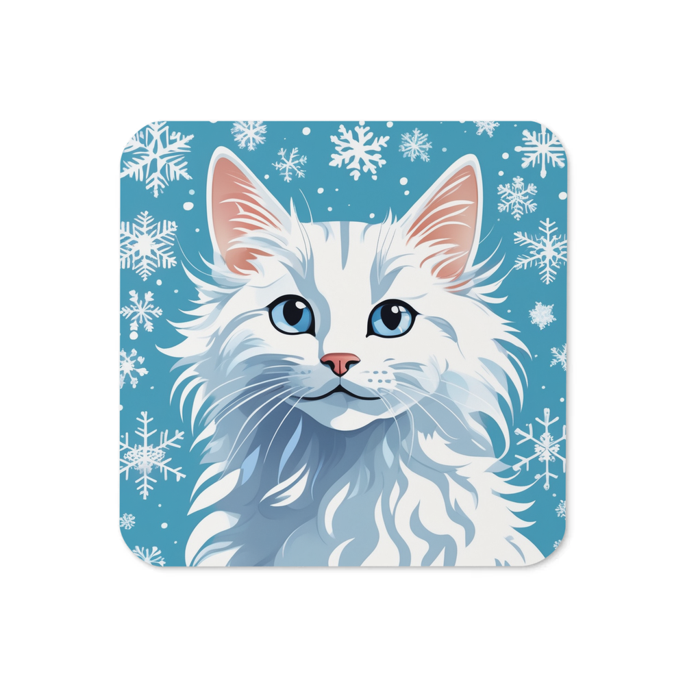 PugMug Custom White Companion Cat Coaster