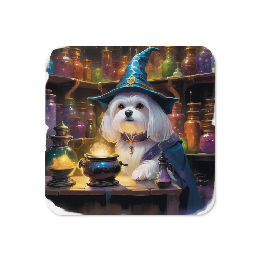 PugMug Custom Maltese Dog Coaster