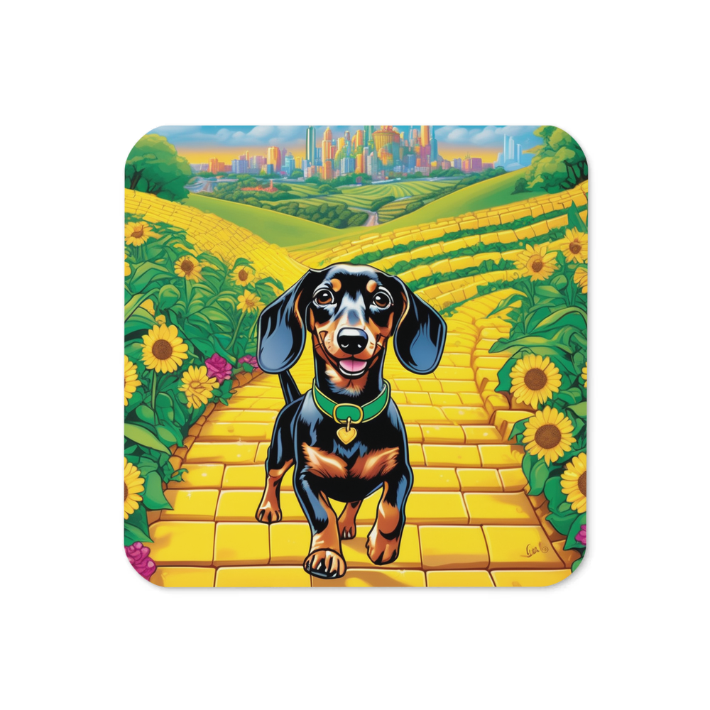 PugMug Custom Tan Dachshund Coaster