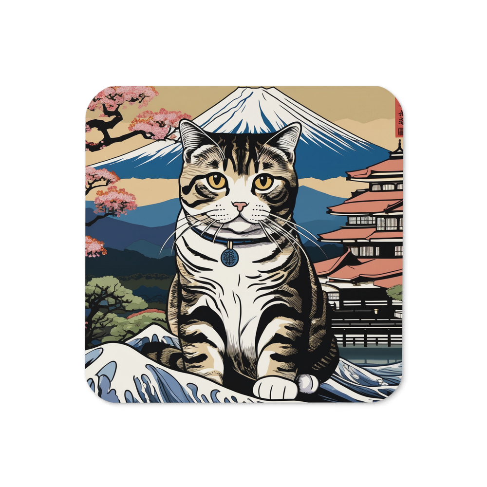 PugMug Custom Tabby Scottish Fold Cat Coaster