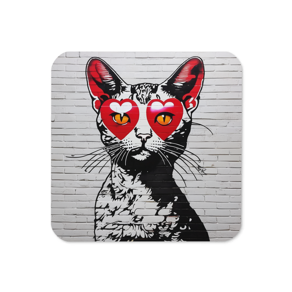 PugMug Custom Tabby Devon Rex Cat Coaster