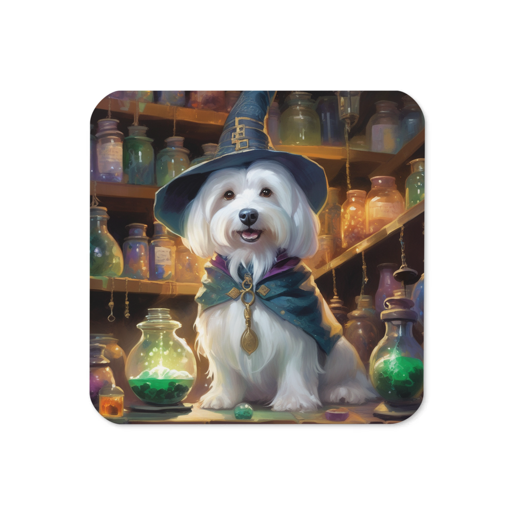 PugMug Custom White Havanese Dog Coaster