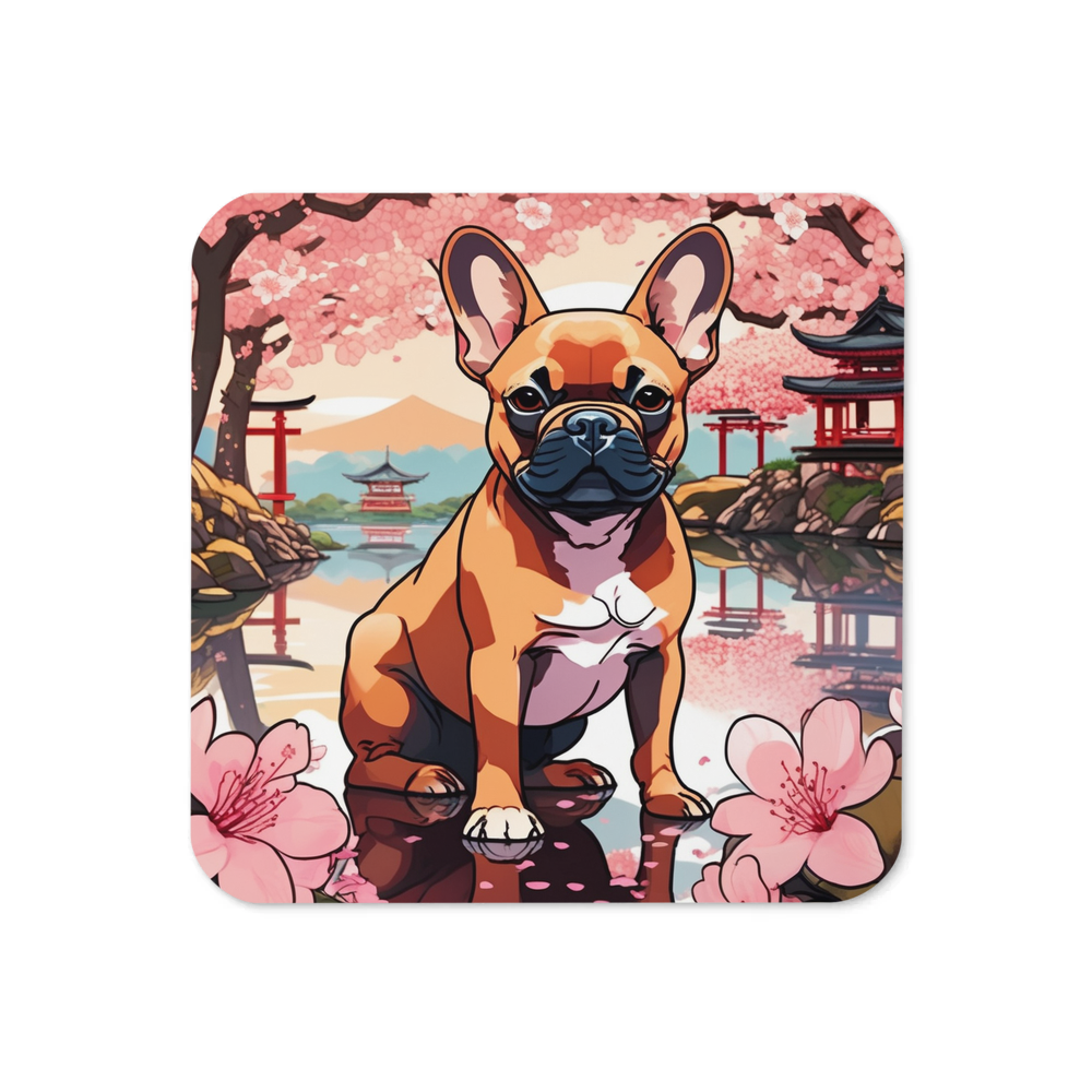 PugMug Custom Tan French Bulldog Coaster