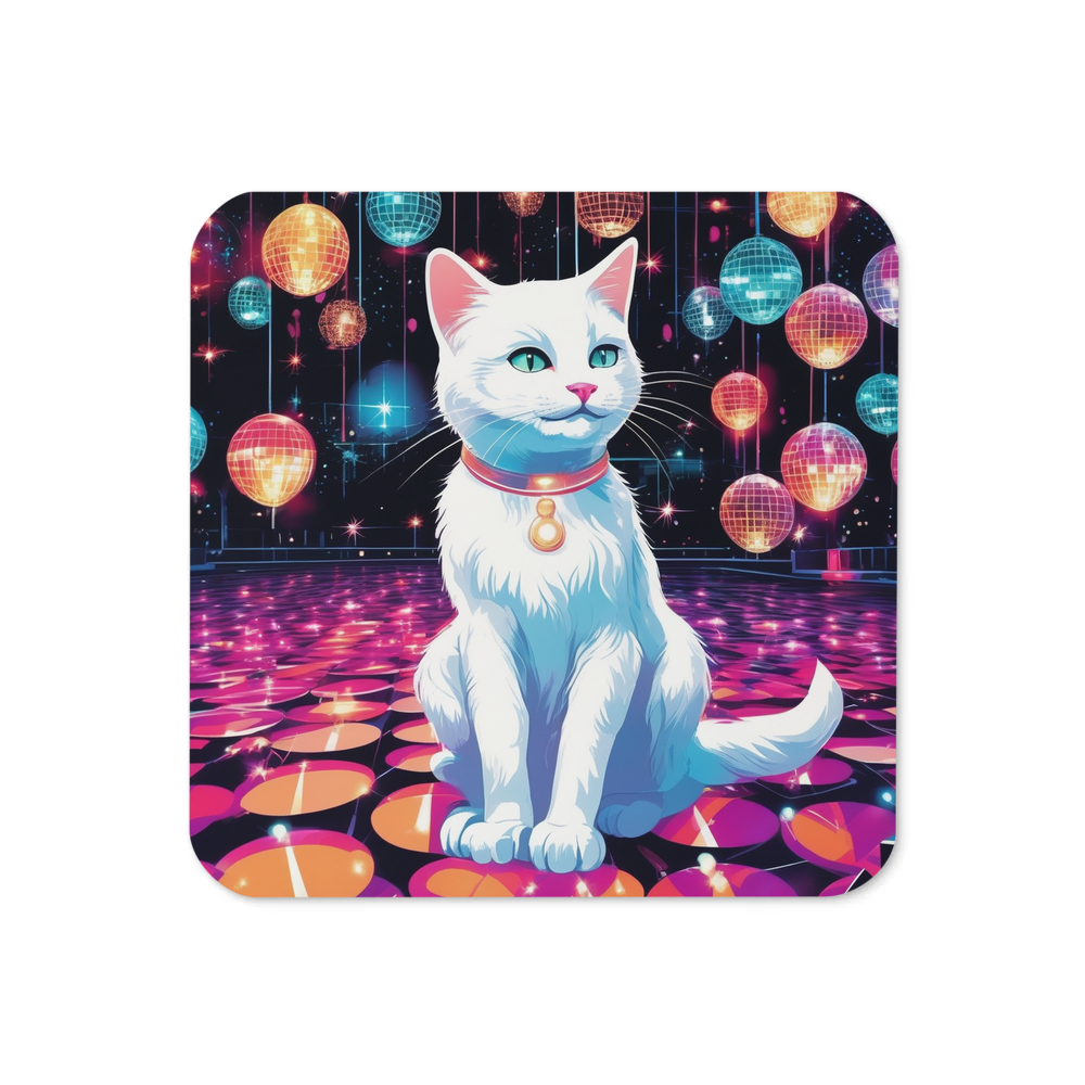 PugMug Custom White Companion Cat Coaster