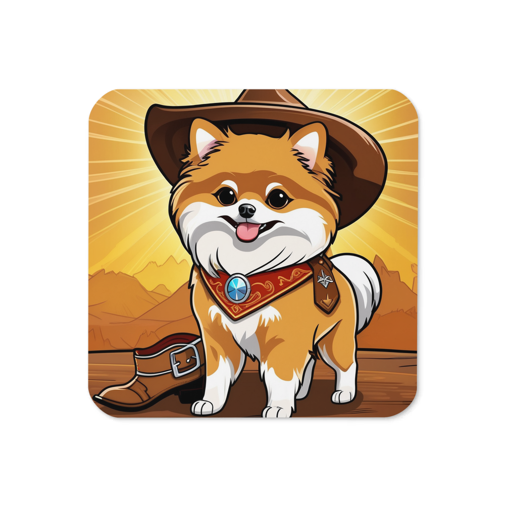 PugMug Custom Tan Pomeranian Coaster