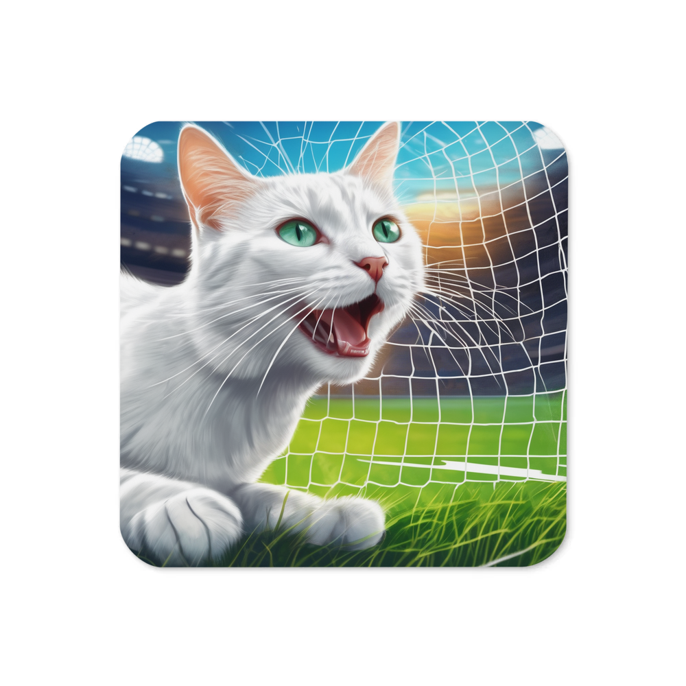 PugMug Custom White Companion Cat Coaster