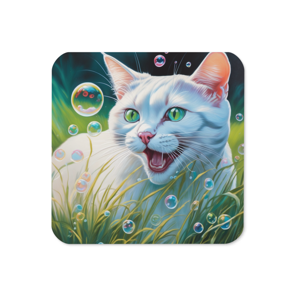 PugMug Custom White Exotic Cat Coaster